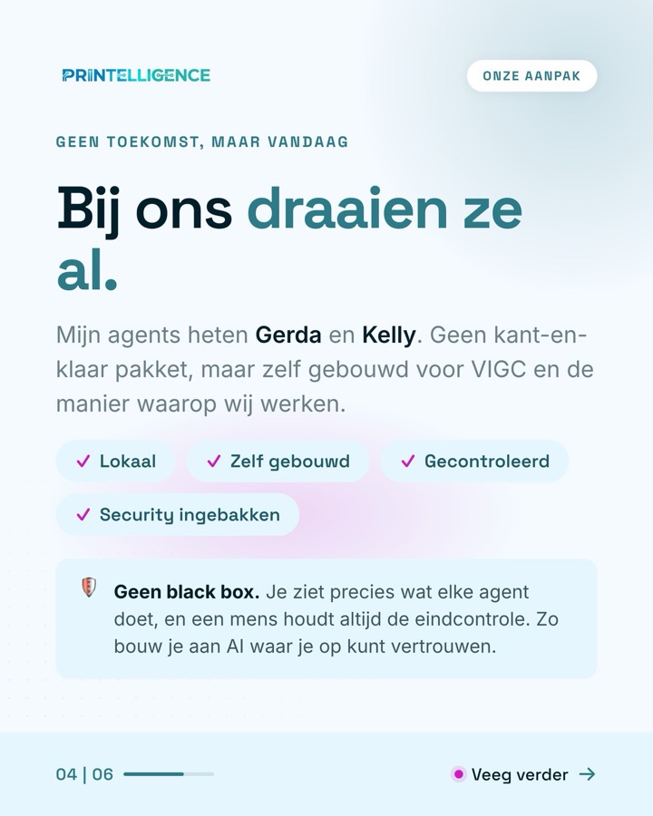 Slide 4 of the carousel: At our place they are already running: the agents Gerda and Kelly